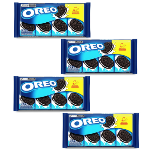 4 Packs Biscoito Recheado Oreo 144g
