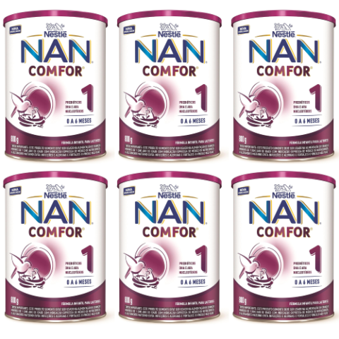 6 Latas Nan Comfor 1 800g