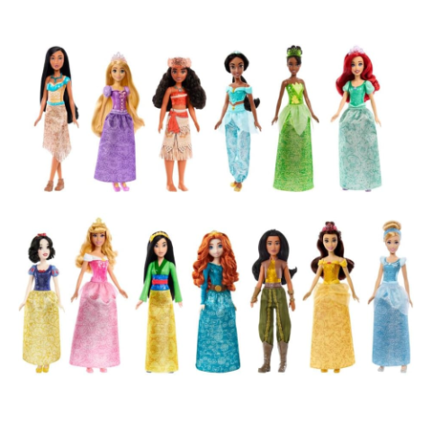 Coleção 13 Bonecas Princesas Disney Mattel