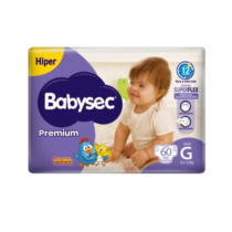 Fralda Babysec Premium G 60 Unidades