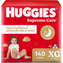 Fralda Huggies Supreme Care XG 140 unidades