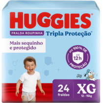 Fralda Huggies Tripla Proteção Roupinha XG 24 Unidades