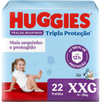 Fralda Huggies Tripla Proteção Roupinha XXG 22 Unidades