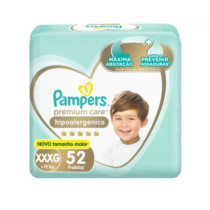 Fralda Pampers Premium Care XXXG 52 Unidades