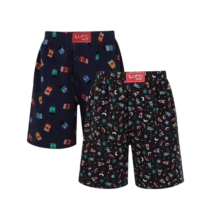 Kit 2 Cuecas Lupo Kids Samba Canção 100% Algodão Estampa Foguetes & Robôs