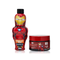 Kit Avengers Homem de Ferro Shampoo + Gel Fixador Impala