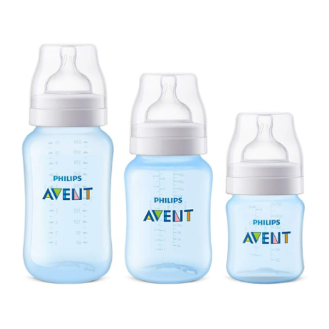 Kit Philips Avent Classic+ 3 Mamadeiras 125/260/330ml Azul