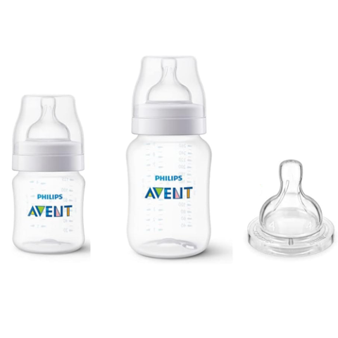 Kit Philips Avent Mamadeira Anticolic 260ml + 125ml + Bico Extra