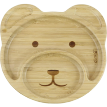 Prato De Bambu Urso Com Ventosa Clingo