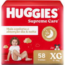 Fralda Huggies Supreme Care XG 58 unidades