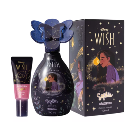 Combo Mágico O Boticário Sophie Disney Wish Colônia Infantil 100ml + Brilho Labial 6ml