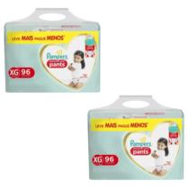 2 Pacotes Fralda Pampers Pants Premium Care XG 96 Unidades