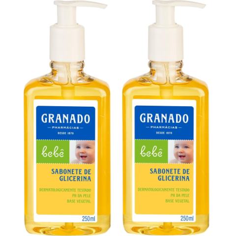 2 Unidades Sabonete Líquido Granado Bebê Tradicional 250ml