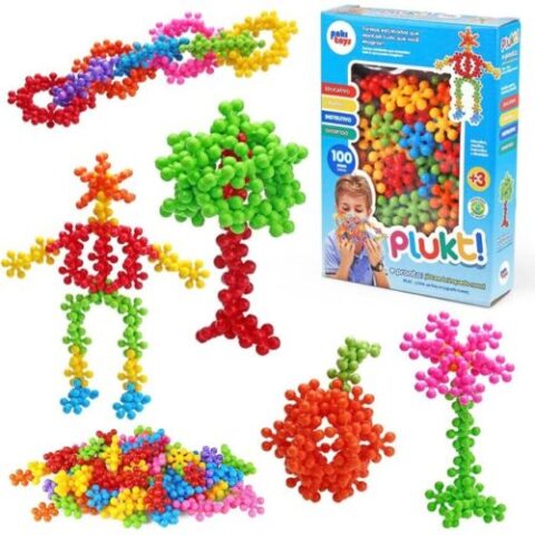 Brinquedo Educativo De Montar E Encaixe Plukt 100 Peças