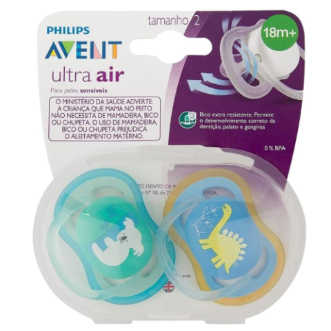 Chupeta Ultra Air Dupla Decorada Philips Avent 18M+