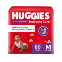 Fralda Huggies Supreme Care Roupinha M 80 Unidades