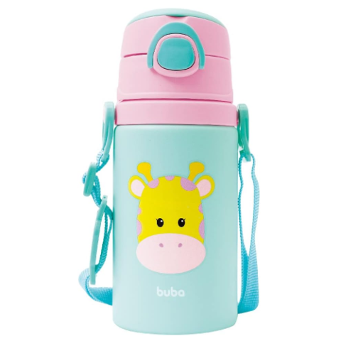Garrafinha De Aluminio Animal Fun Girafa Buba