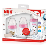 Kit 3 Mamadeiras Starter Girl NUK 90ml/150ml/300ml