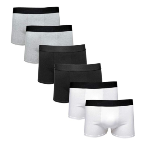 Kit 6 Cuecas Infantil Boxer Algodão DCP Kids