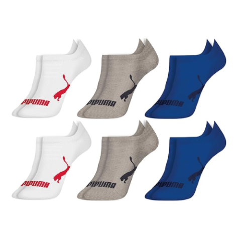 Kit 6 Pares Meia Puma Kids Cano Curto