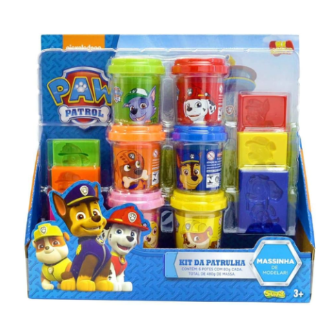 Kit Com 6 Potes Massa De Modelar Patrulha Canina Sunny