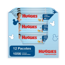 Lenços Umedecidos Huggies Tripla Proteção 1056 unidades