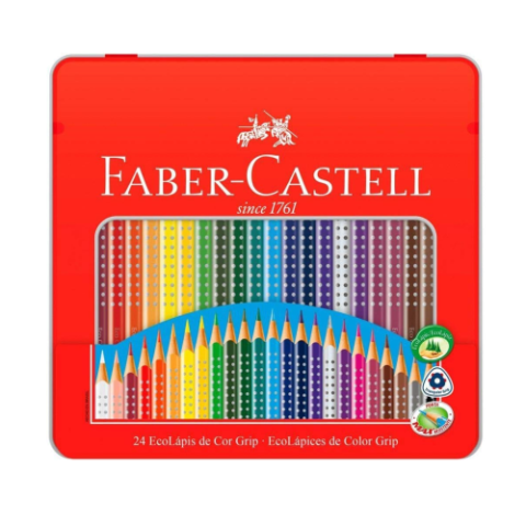 Lápis de Cor EcoLápis Colour Grip 24 Cores Faber-Castell