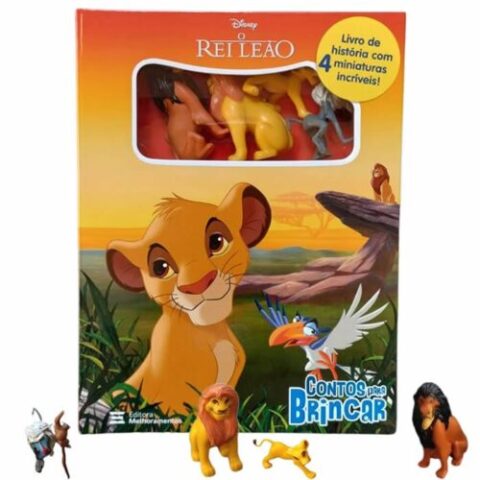 Livro O Rei Leão Contos para Brincar com Miniaturas