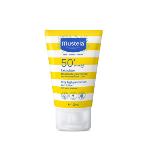 Mustela Solares Protetor Solar Infantil Loção Rosto e Corpo FPS 50+ 100ml