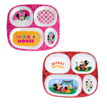 Prato com Divisória de Melamine Disney 24,5cm