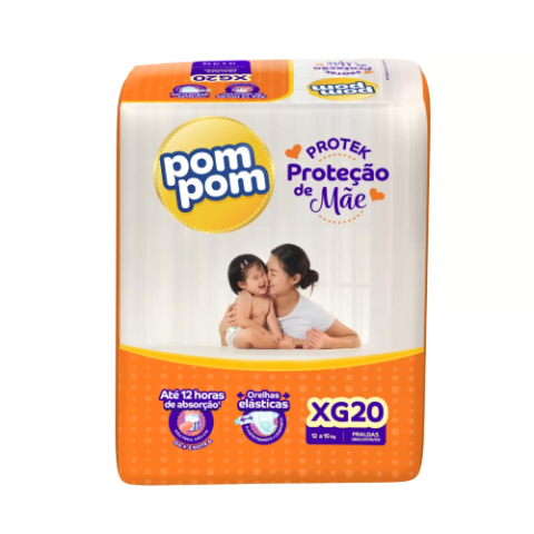 Fralda Pom Pom Protek XG 20 Unidades
