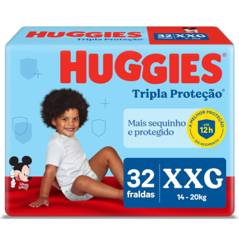 Fralda Huggies Tripla Proteção XXG 32 Unidades