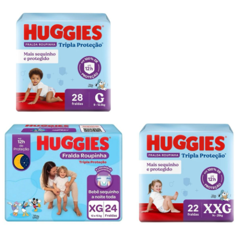 Fralda Huggies Tripla Proteção Roupinha