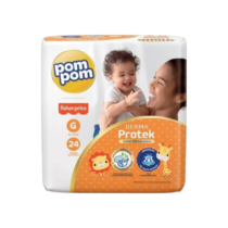 Fralda Pom Pom Protek Proteção de Mãe Jumbo G 24 Unidades