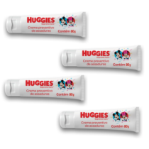 4 Unidades Creme Preventivo de Assaduras Huggies Supreme Care 80g