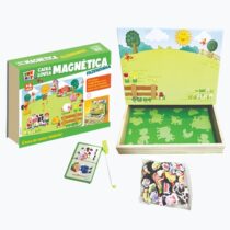 Caixa Lousa Magnética 2 em 1 Fazendinha 80 Peças