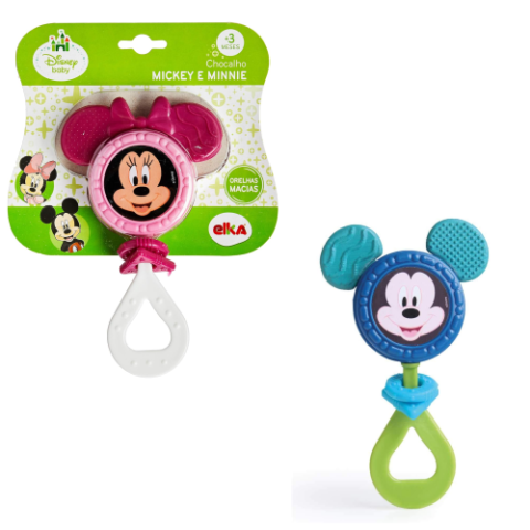 Chocalho Minnie e Mickey Elka