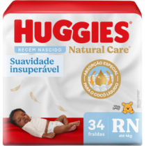 Huggies Fralda Premium Natural Care RN 34 Unidades