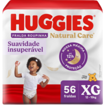 Fralda Huggies Premium Roupinha Natural Care XG 56 Unidades