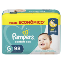 Fralda Pampers Confort Sec G 98 unidades