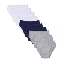 Kit 10 Cuecas Infantil Hering Branco Cinza Azul