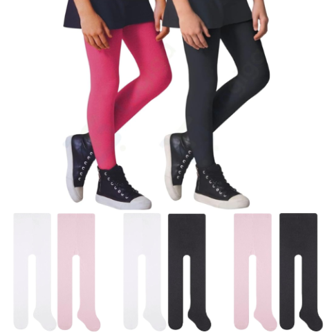 Kit 2 Meias Calças Grossa Fio 80 Infantil Selene