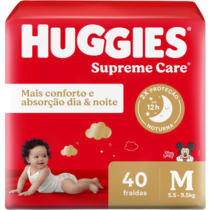 Fralda Huggies Supreme Care M 40 Unidades