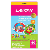 Vitamina Infantil Lavitan Kids Mastigável Tutti Frutti 60 Cápsulas