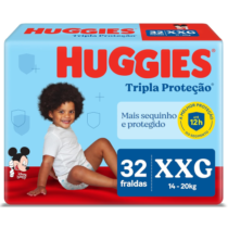 Fralda Huggies Tripla Proteção XXG 32 Unidades