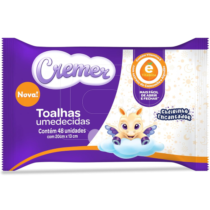 Toalhas Umedecidas Cremer Vitamina E 48 Unidades