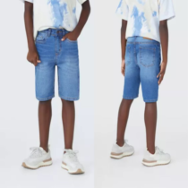 Bermuda Jeans Infantil com Elastano Hering