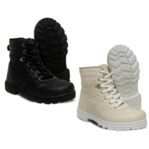 Botinha Coturno Infantil Tratorado Popidi Off White ou Preta