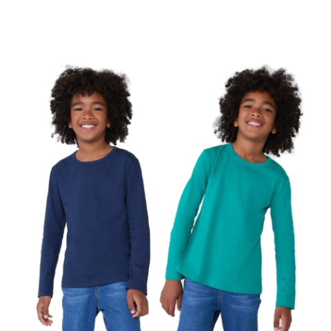 Camiseta Hering Kids Unissex Manga Longa