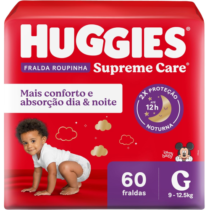 Fralda Huggies Roupinha Supreme Care G 60 Unidades